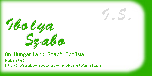 ibolya szabo business card
