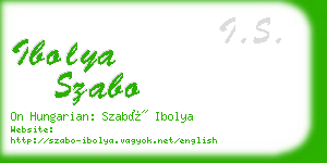 ibolya szabo business card